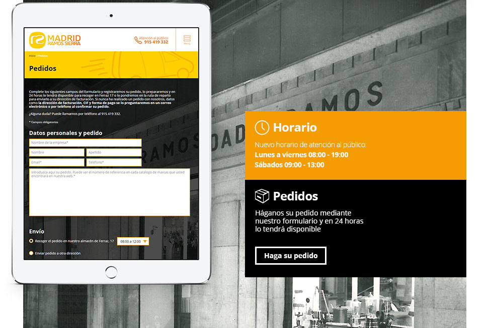 Madrid Ramos Sierra dispositivo tablet