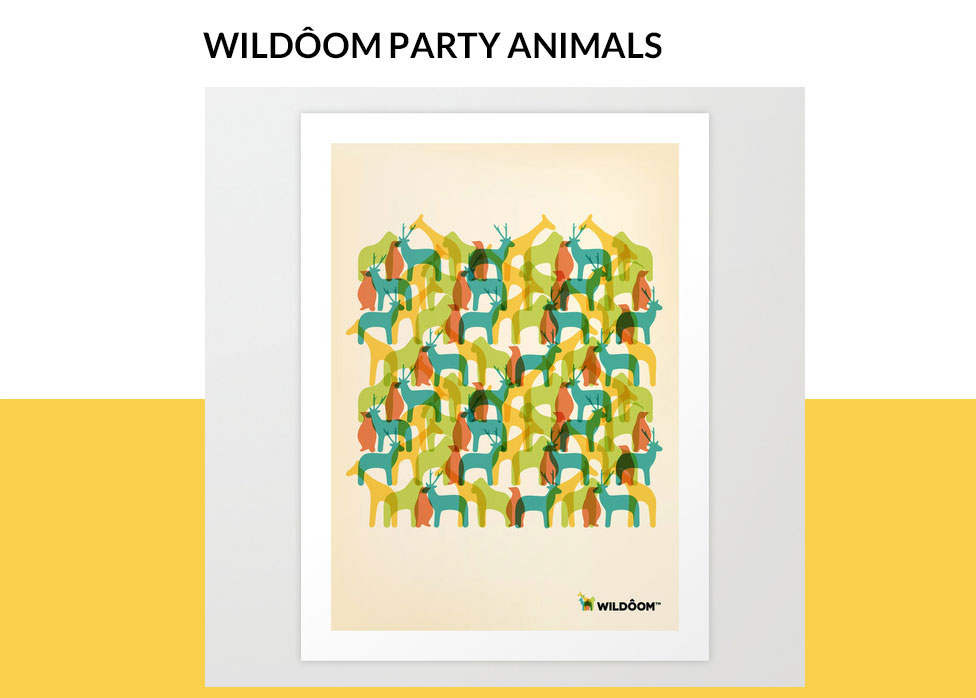 wildôom society6 poster party animals